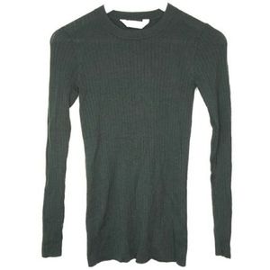 Everlane Olive Ribbed Wool Sweater